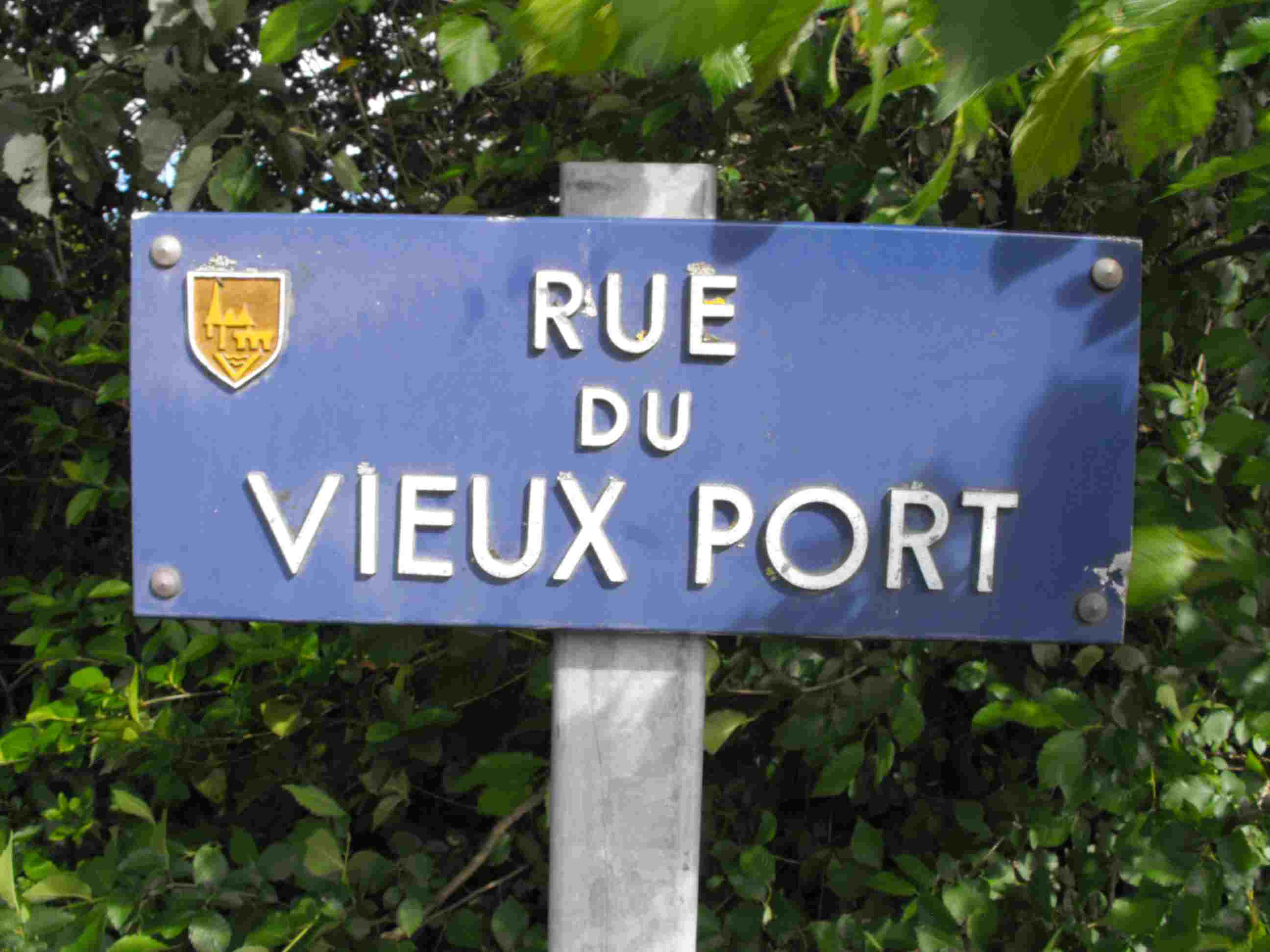 Panneau rue du vieux port  Veretz